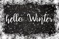 HELLO WINTER lettering design. New Year and Christmas celebratio Royalty Free Stock Photo