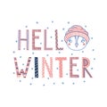 Hello winter owl poster