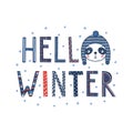 Hello winter panda poster