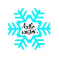 Hello winter text on red knit texture background. Winter season Royalty Free Stock Photo