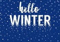 Hello winter, vector background Royalty Free Stock Photo