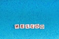 Hello word on stone Royalty Free Stock Photo