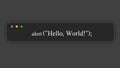Hello world in JavaScript. Programming language. hello world code Royalty Free Stock Photo