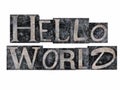 Hello World Typewriter Stamp