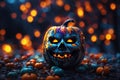 Helloween ghost bokeh. ai generative Royalty Free Stock Photo