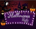 Helloween party illustration for the holiday night Royalty Free Stock Photo