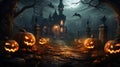 Helloween pumpkin with candles
