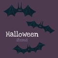 Helloween vector stock illustration with halloween stuff: bats