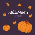 Helloween vector stock illustration with halloween stuff