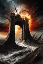 Hells gates open the earth trembles and shakes still digital art perfect composition