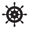 Helm Anchor vector icon logo boat Nautical maritime sea ocean illustration