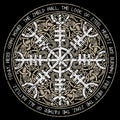 Helm of awe, helm of terror, Icelandic magical staves with scandinavian pattern, Aegishjalmur