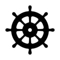 Helm vector icon logo Anchor boat Nautical maritime pirate sea ocean illustration