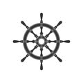 Ship wheel graphic sign isolated on white background Royalty Free Stock Photo