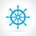 Helm wheel vector icon