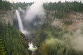 Helmcken Falls with fog, Wells Gray Provincial Park, British Columbia, Canada Royalty Free Stock Photo