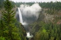 Helmcken Falls with fog, Wells Gray Provincial Park, British Columbia, Canada Royalty Free Stock Photo