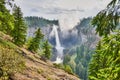 Helmcken waterfall within Wells Gray national park Royalty Free Stock Photo