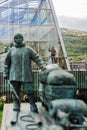 Helmer Hanssen monument in Tromso, Norway Royalty Free Stock Photo