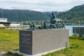 Helmer Hanssen monument in Tromso, Norway Royalty Free Stock Photo