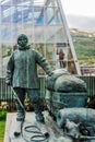 Helmer Hanssen monument in Tromso, Norway Royalty Free Stock Photo