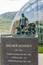 Helmer Hanssen monument in Tromso, Norway Royalty Free Stock Photo