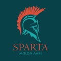 Helmet of the ancient Spartan warrior Royalty Free Stock Photo