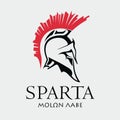 Helmet of the ancient Spartan warrior Royalty Free Stock Photo