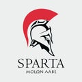 Helmet of the ancient Spartan warrior Royalty Free Stock Photo