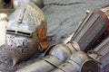 Helmet and armor medieval military