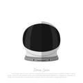 Helmet of astronaut on a white background. Icon of space hat in flat style