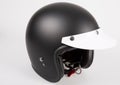 Helmet black motorcycle anti-sun protective visor retro and vintage style cafe racer Royalty Free Stock Photo