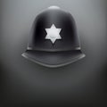 Helmet of British police vector background