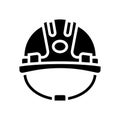 helmet builder glyph icon vector illustration Royalty Free Stock Photo