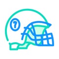 helmet football player head protective accessory color icon vector illustration