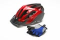 Helmet and gloves for cycling Royalty Free Stock Photo