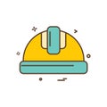 helmet labor icon vector design