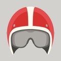 Helmet motorcycle vector illustration flat style front Royalty Free Stock Photo