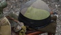 Helmet, part of combat equipment of an Israeli soldier.