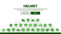 Helmet Rider Accessory Landing Header Vector