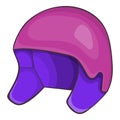 Helmet for snowboarding icon, cartoon style Royalty Free Stock Photo