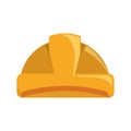 Helmet yellow constructer worker construction icon. Vector Royalty Free Stock Photo