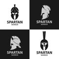 Helmets spartan warriors icon