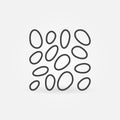 Helminth Eggs vector Parasitic Worms concept line icon or symbol Royalty Free Stock Photo