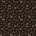 Helminths Seamless Background - Ascariasis concept vector brown Pattern