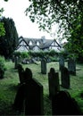 Helmsley All Saints church graveyard and Vicarage Royalty Free Stock Photo