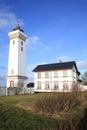 Helnaes Lighthouse on Funen Island, Denmark