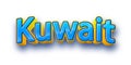 Country Kuwait text for Title or Headline. In 3D Fancy Fun and Cute style.