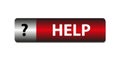 help button on white Royalty Free Stock Photo
