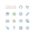 Help Center - Thin Single Line Icons Set